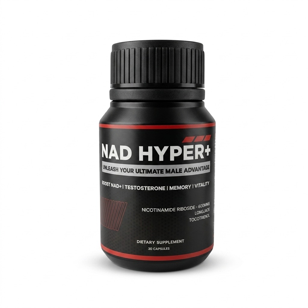 NAD Hyper+ Premium Male Vitality Protocol — Tongkat Ali Supplement 2-Bottle Pack